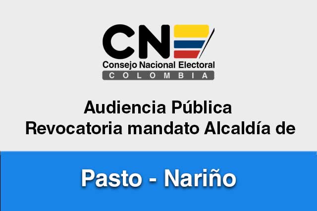 Audiencia de revocatoria Alcaldia de Pasto