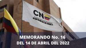 MEMORANDO N. 16 DEL 14 DE ABRIL DEL 2022