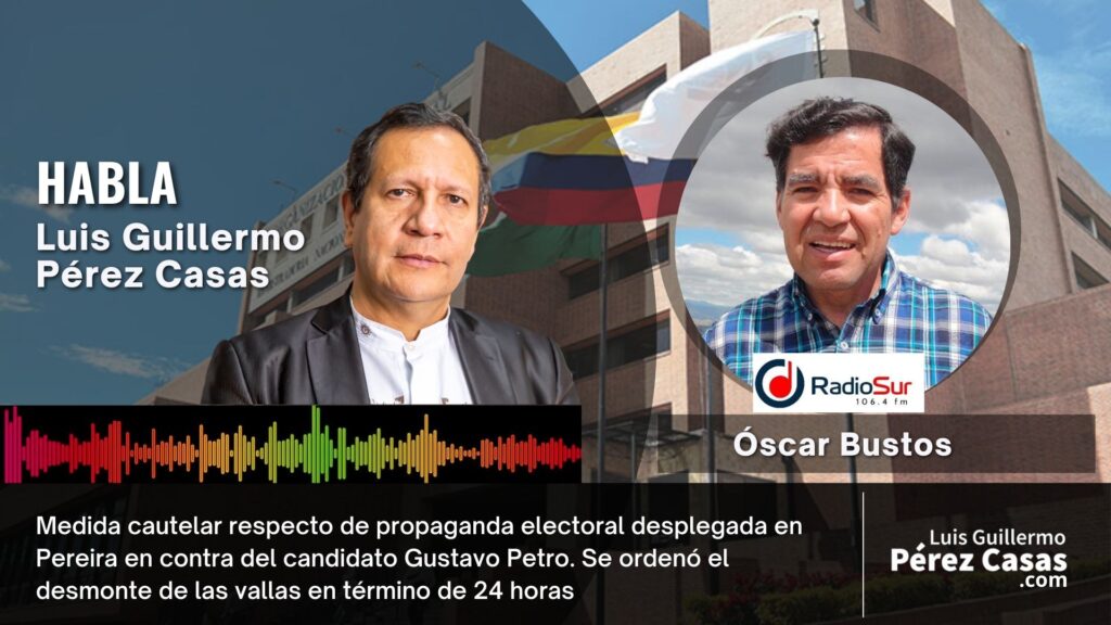 Luis Guillermo Perez con Oscar Bustos Radio Sur