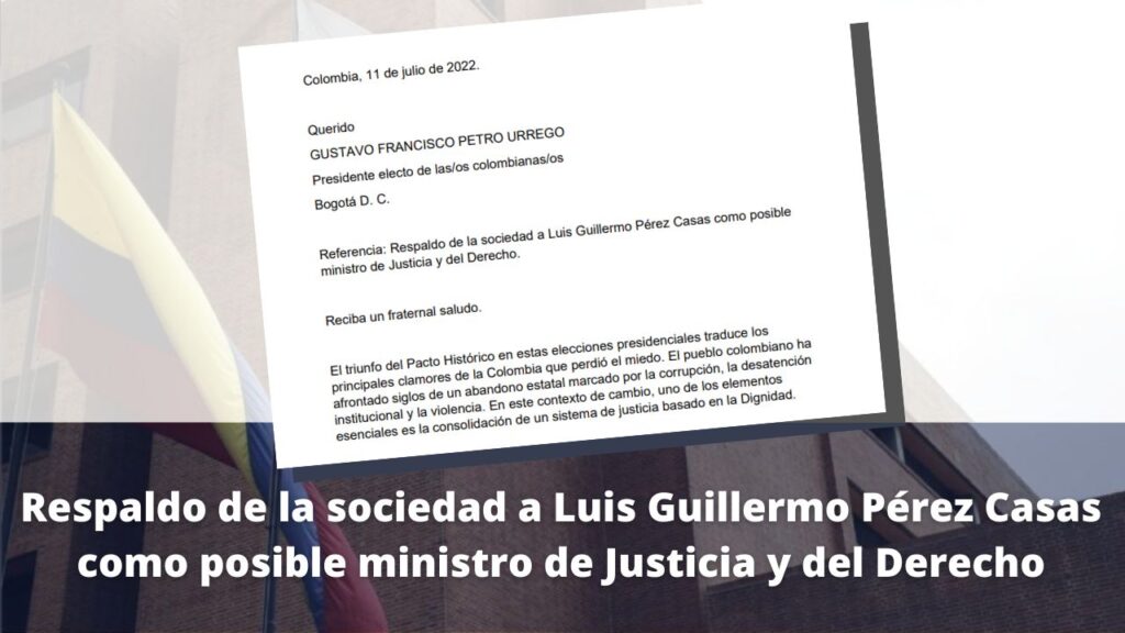 Respaldo de la sociedad civil a Luis Guillermo Perez Casas