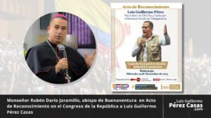 Obispo Ruben Dario Jaramillo acto de reconocimiento a Luis Guillermo Perez