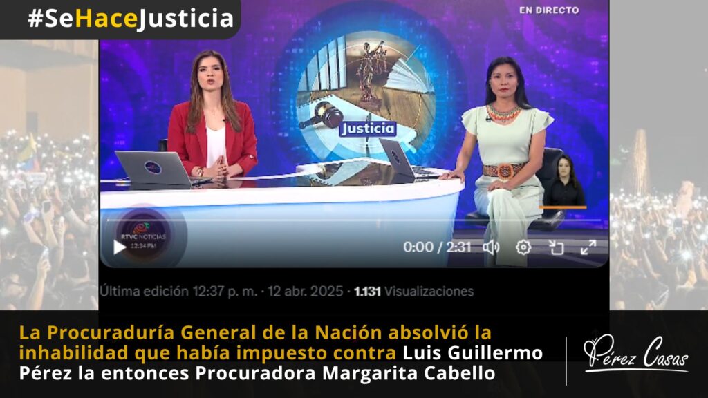 RTVC Entrevista a Luis Guillermo Perez Revocatoria Sancion