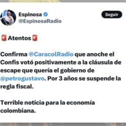 Confis voto positivamente