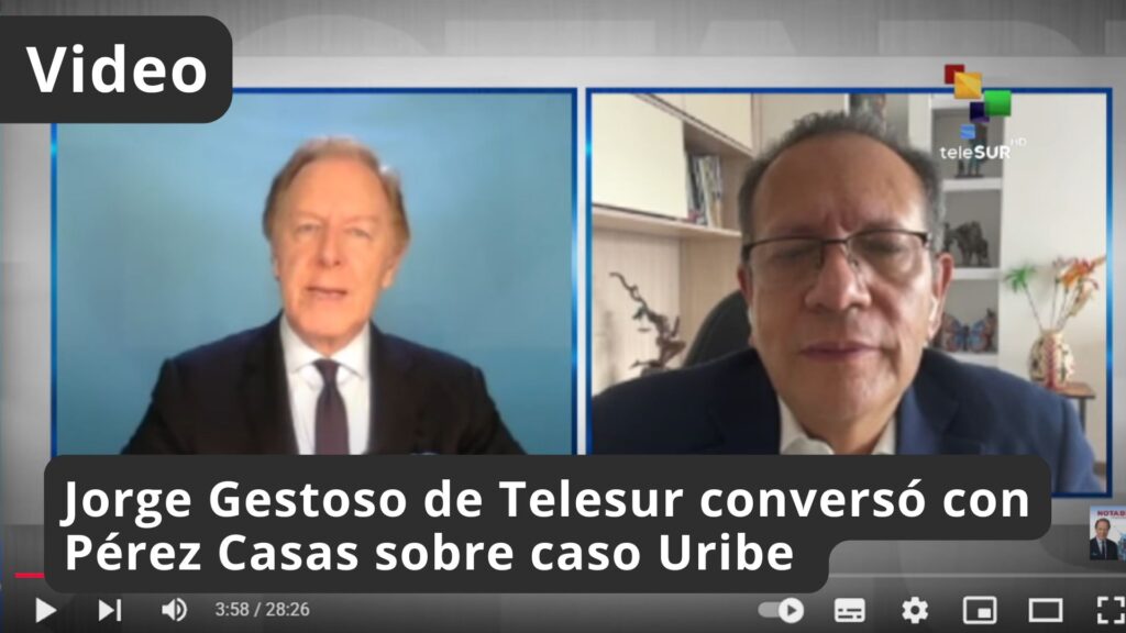 Jorge Gestoso de TelesurTv entrevista Perez Casas