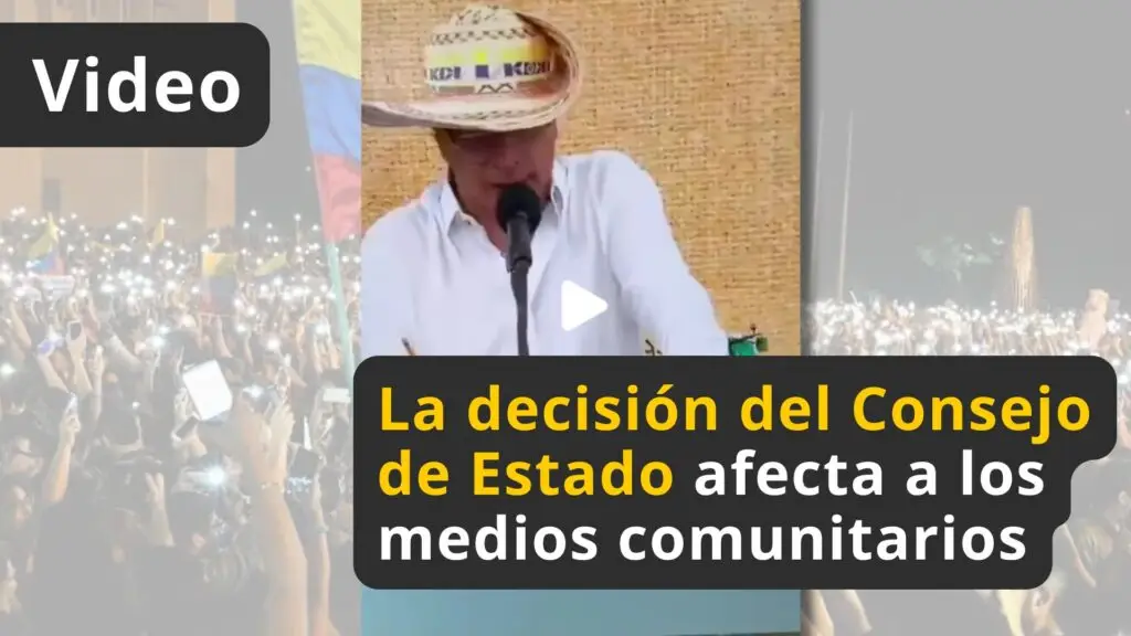 Petro sobre medios comunitarios