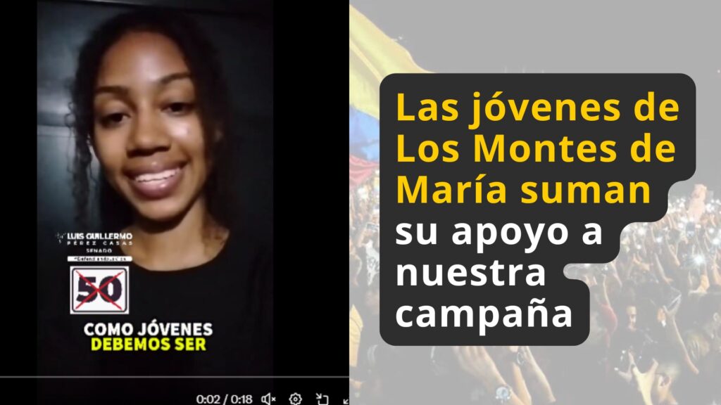 Jovenes de Montes de Maria apoyo a Luis Guillermo